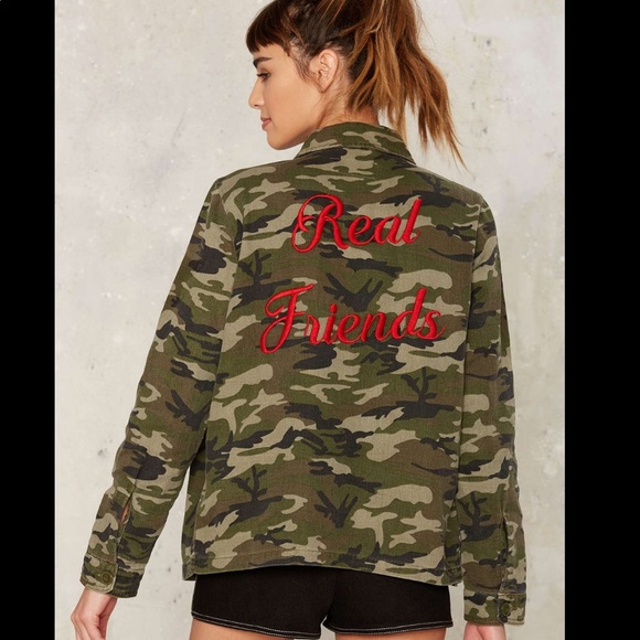 Nasty Gal Pistola Real Friends Camouflage Jacket - Picture 2 of 9